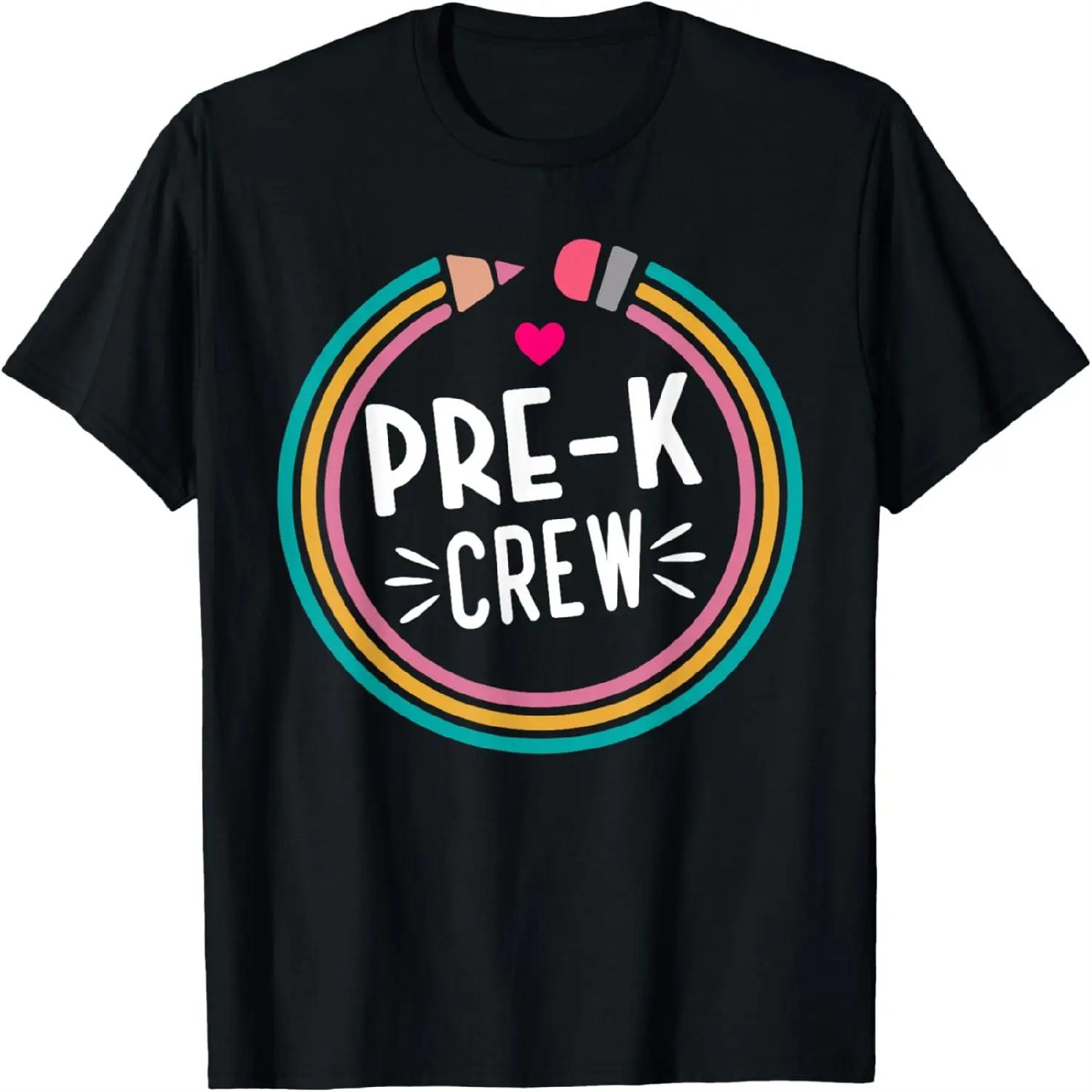 

Pre-k Crew - Happy First Day of School Preschool Teacher T-Shirt XXXXXL різнокольоровий