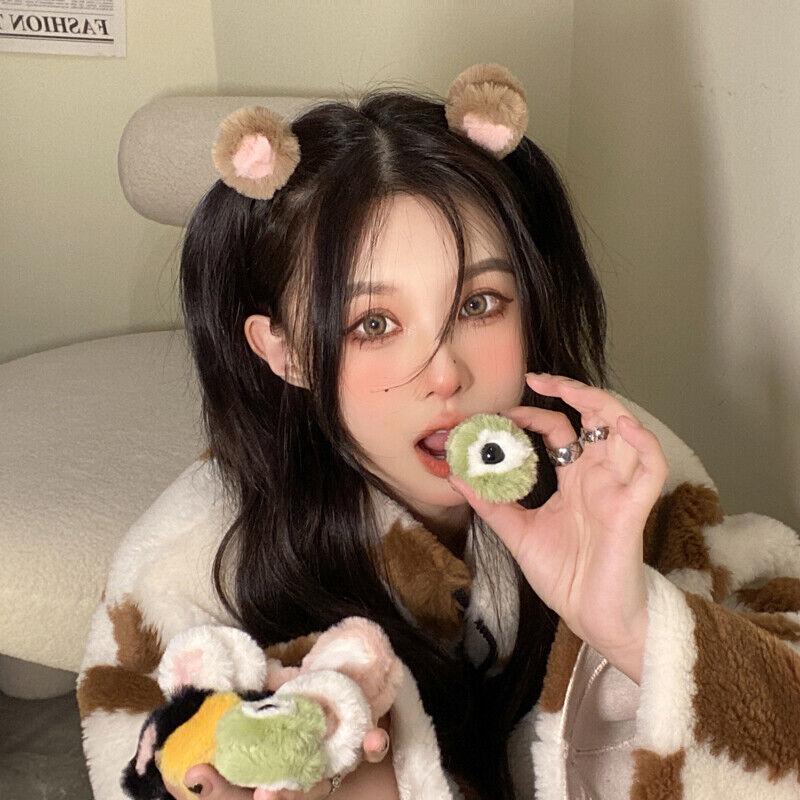 3D Cartoon Animal Hair Clip Cat Ear Clip Plush Small Hair Claw For Women Girls