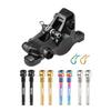 MUQZI 2pcs Titanium Bolts Bicycle Disc Brakes Caliper Lightweight Mounting Screws Road MTB Disc Brake Pad Bolts with Fixing Clip