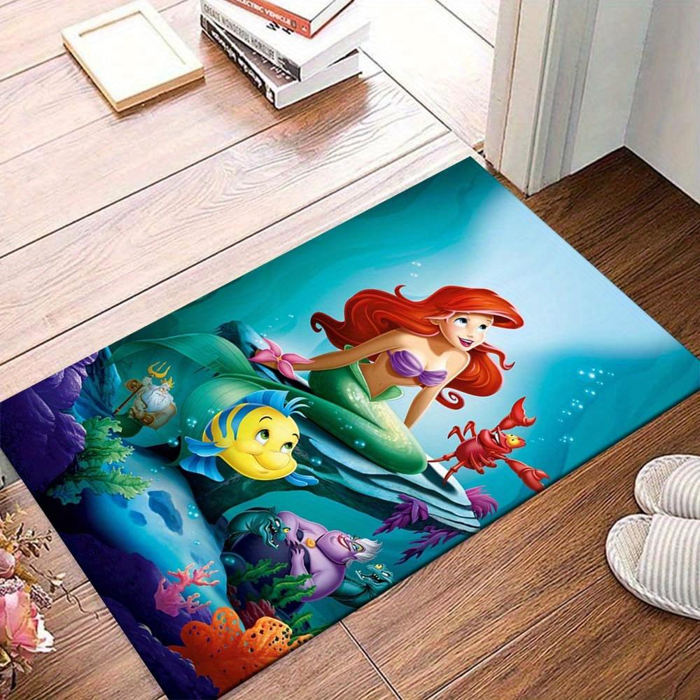

1pc Princess Ariel Rug - Non-Slip, Machine Washable Polyester Carpet for Living Room, Bedroom, Bathroom & Laundry - Comfortable Home Decor Christmas D 60cm by 90cm