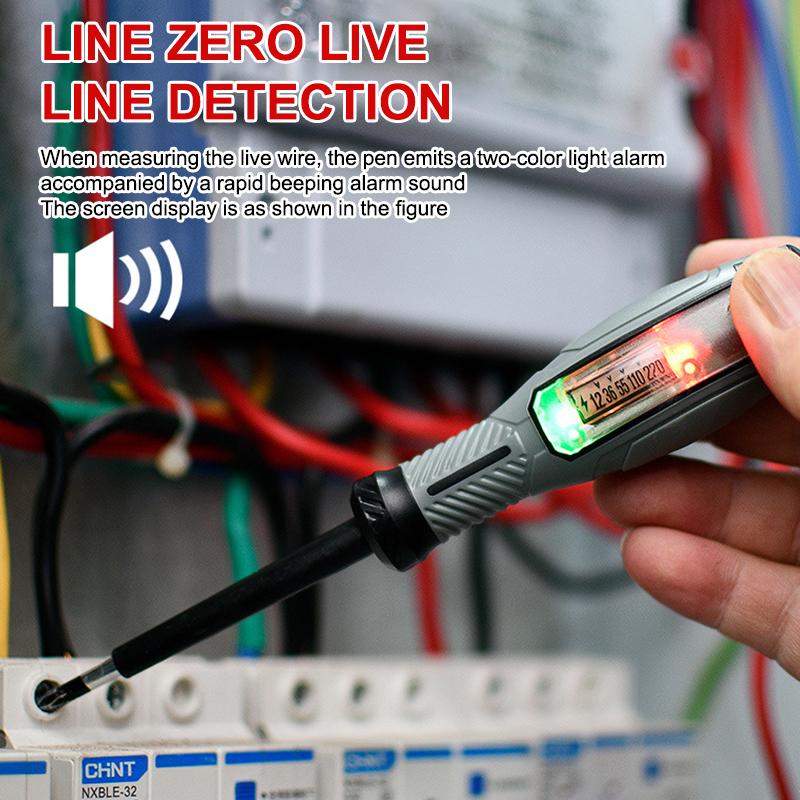 Non-Contact Screwdriver Voltage Tester Pen Ac12-250V Lcd Display Screen Voltmeter Detector Electrical Pen Voltage Indicator