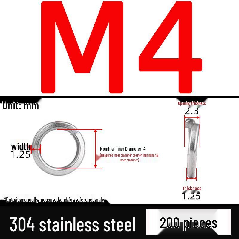 Verdickte 304/201 Edelstahl-Federring Elastischer Abstandshalter M3-M24