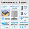 GenMachine Mini PC AMD Ryzen 7 4700U Mini Computer with Up To 16GB 512GB SSD Gaming PC for and Design 4.1GHz 8c/8t, DDR4, & M.2 NVME, Wi-Fi 6/BT 5.2,