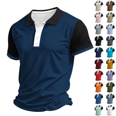 Men's Casual Polo Shirt Short Sleeve Collared T-Shirt Lightweight Breathable Soft Fabric Summer Top
