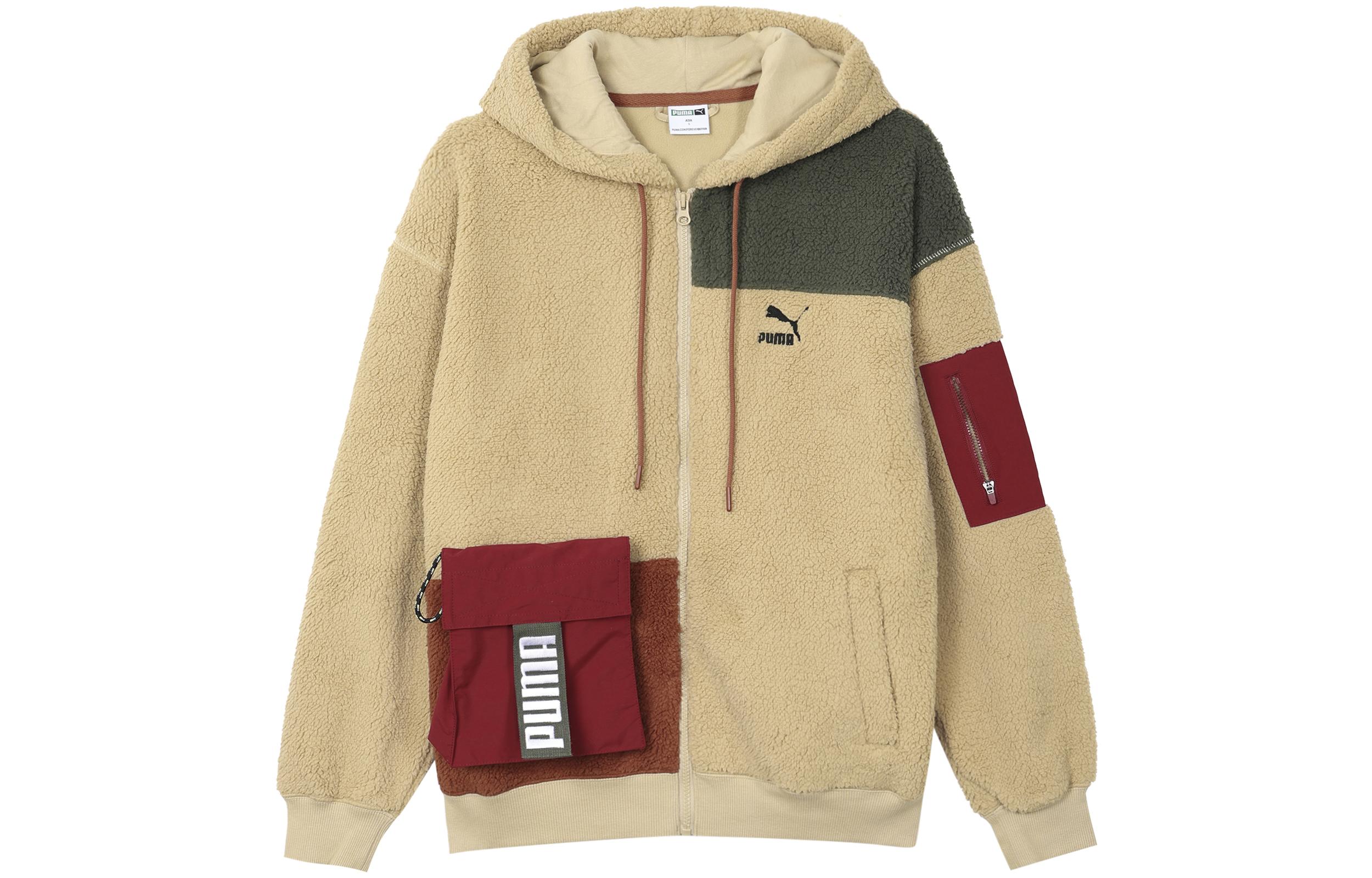 PUMA Jackets Men s Khaki Hooded Moderate Other 530711-12 M