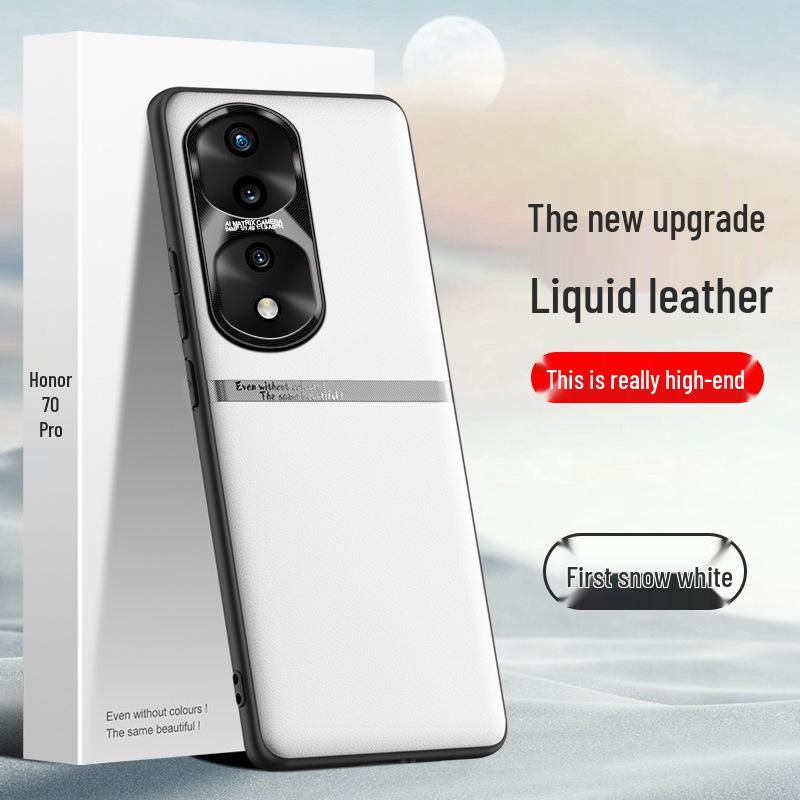 Honor 70 Pro Liquid Leather Phone Case: Anti-Fall & Anti-Fouling Protective Cover. Can Be Shipped Individually.