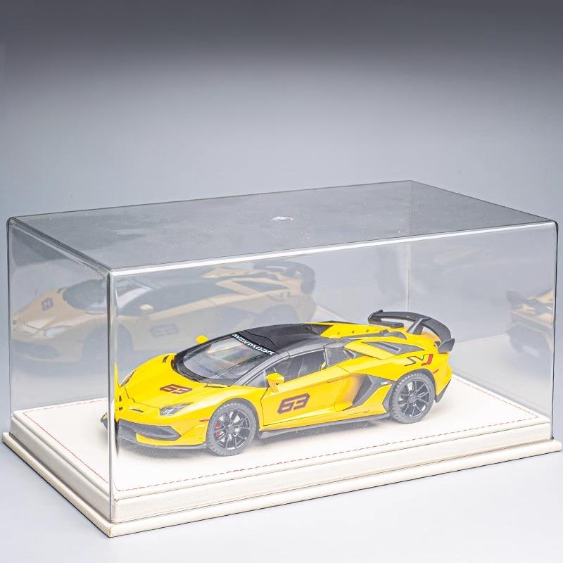 1:24 Car Model Display Cabinet PVC Dust Cover Living Room Decorations Scene Display Cabinet Holiday Gifts For Children Ornament