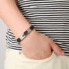 Trendy Fashion Cross Stainless Steel Silicone Bracelet Jewelry