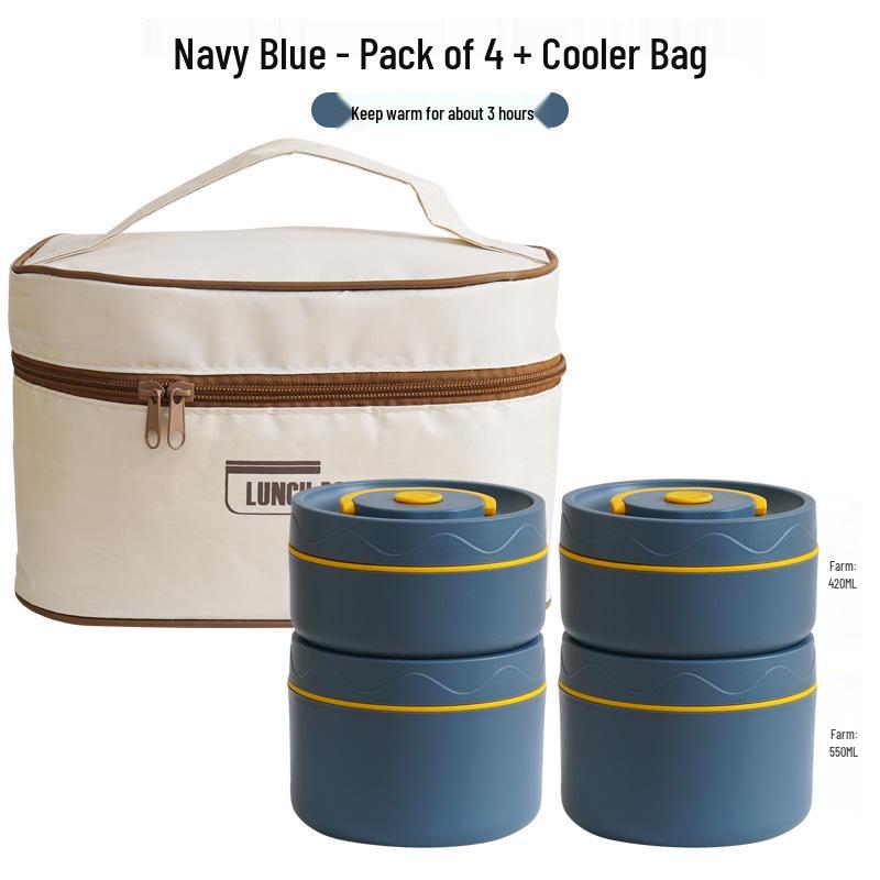 304 Stainless Steel Multi-layer Insulated Bento Box for Home or Office - Portable Single-Person Lunch Container