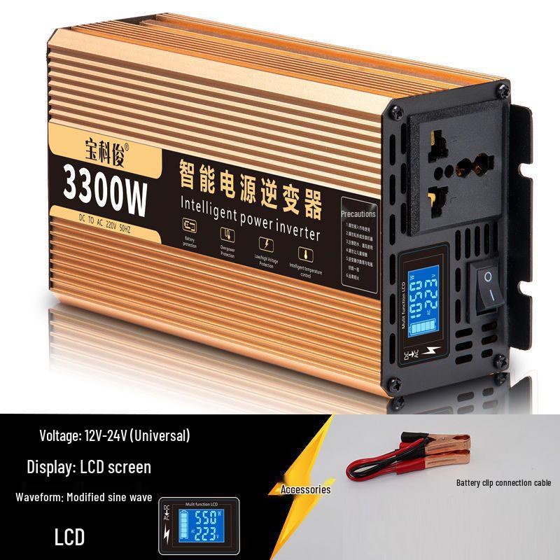 Sine Wave Car Inverter: 12V/24V to 220V High-Power Converter for Truck Batteries