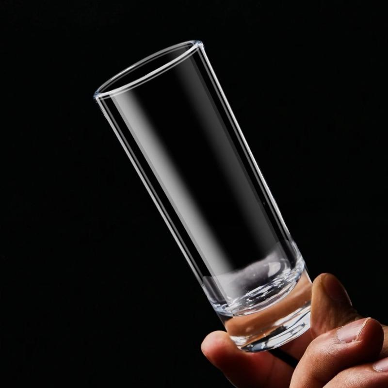 6pcs Crystal Glass Cup Creative Exquisite Long Glass Can Hold Whisky Home Kitchen Hotel Bar Friends Colleagues Party Available