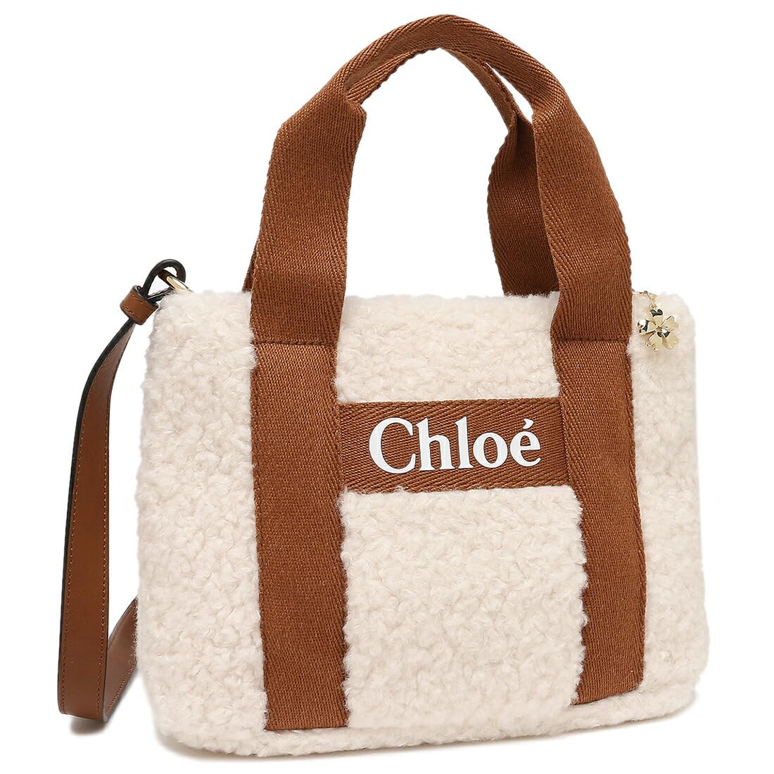 

Handbag Shoulder Bag Kids Logo Brown Kids C10323 148 IVORY Adults Can Also Use [Chloe] Off-White [Item]