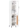 VidaXL Buffet haut Blanc brillant 34,5x34x180 cm Bois d'ingénierie 3198763