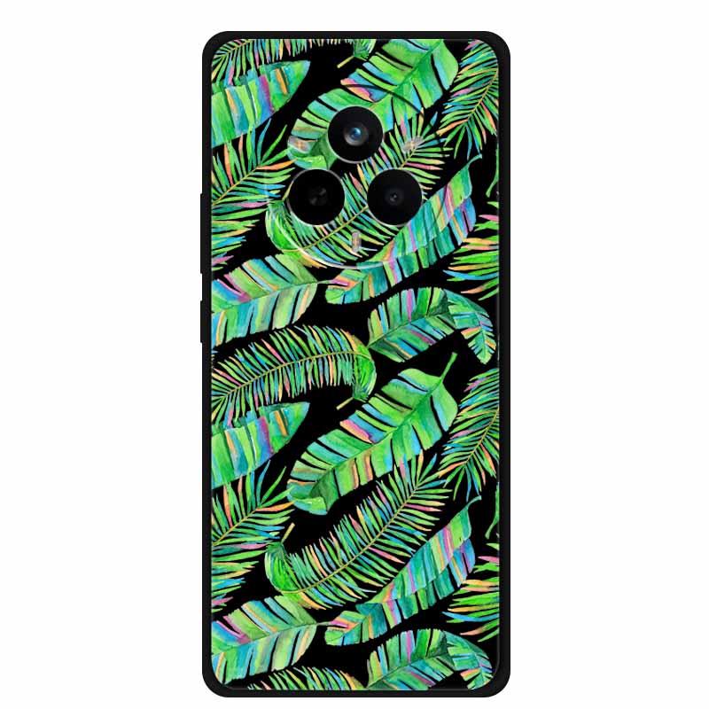 For Realme 14 Pro Case Luxury Phone Cover For Realme 14 Pro+ Cute Floral Black Silicone Soft Case TPU Funda Realme 14 Pro Plus