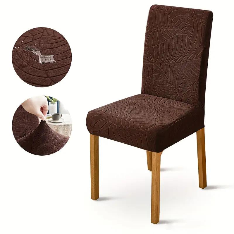 Waterproof Chair Cover Stretch Dining Kitchen Wedding Jacquard Spandex Hotel Banquet Elastic Anti-Dirty Removable Chair Slipcove
