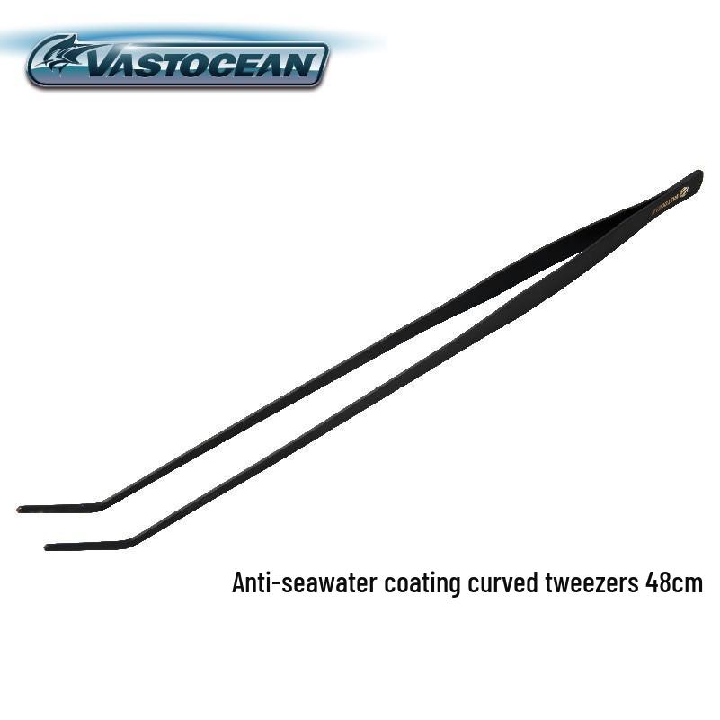 VASTOCEAN Coral Tweezers: High Carbon Fiber Floating Clamp for Aquarium – Straight & Bent Options