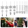 Acrylic Snowflake Pendant Multi-Purpose Icicle Drops Christmas Pendants Shiny Tree Hanging Ornament for Home Decor