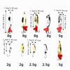 Hard Spinner Fishing Lures Set Bright Colors Fishing Lure Kit Durable Spoon Lures Kit  For Trout