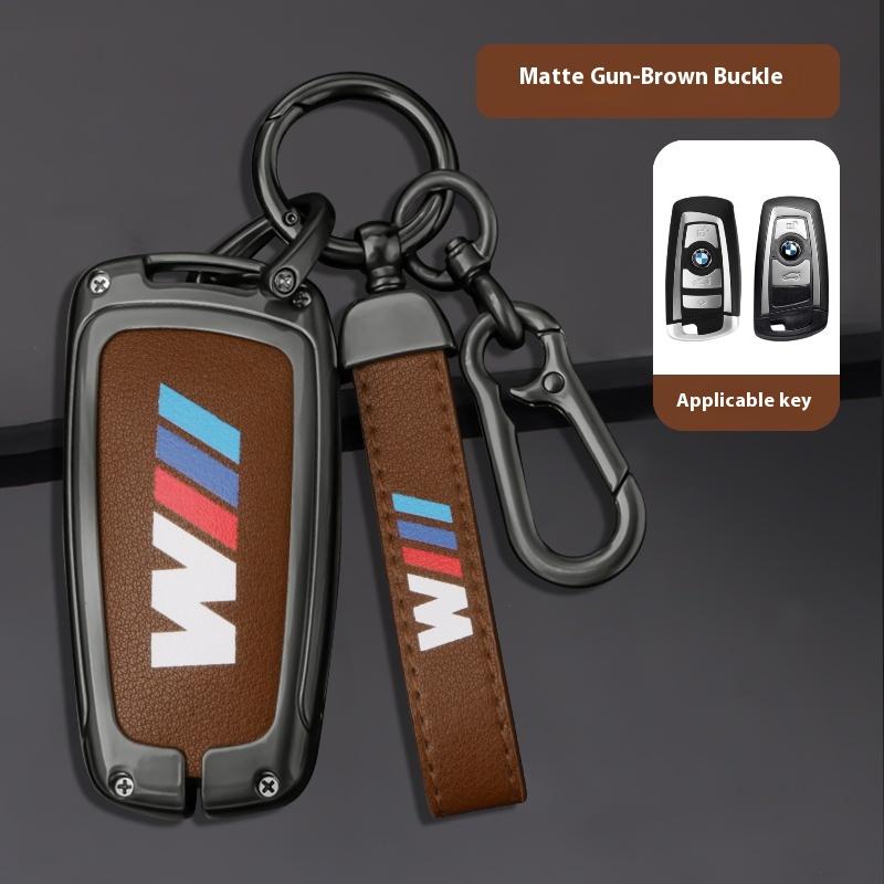 For BMW M E39 E46 E60 E90 F25 F15 F10 F20 F30 F01 G05 G20 X1 X3 X5 Car TPU Zinc Alloy Key Case Bag Car Key Chain Metal Key Shell