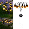 6/8LED Solar Halloween Pumpkin Lantern Solar Decorative Light, Suitable for Halloween Lawn and Courtyard Road Decoration