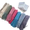 Minimalist Wool Scarf: Soft, Korean-Inspired, Versatile, Solid Color, Warm, and Glutinous.