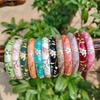 Emaille Chinesisches Cloisonné Armband 1cm Damen Handarmband Vintage Blumen Armreif Schmuck Geschenke