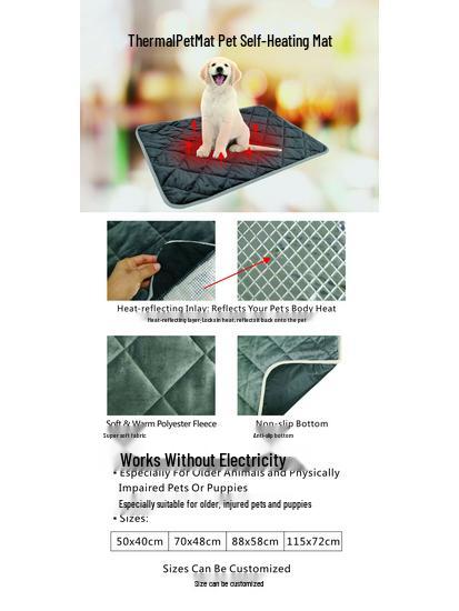 Pet Plus Self-Heating Fleece Pad for Cats & Dogs