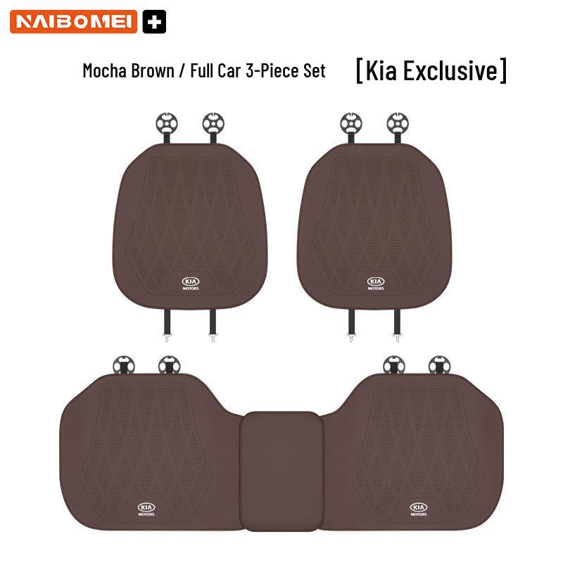 Compatible Seat Cushion Cover for Kia K2, K3 Cerato, Sportage, K5 Forte, K4 - Leather Front & Rear Row.