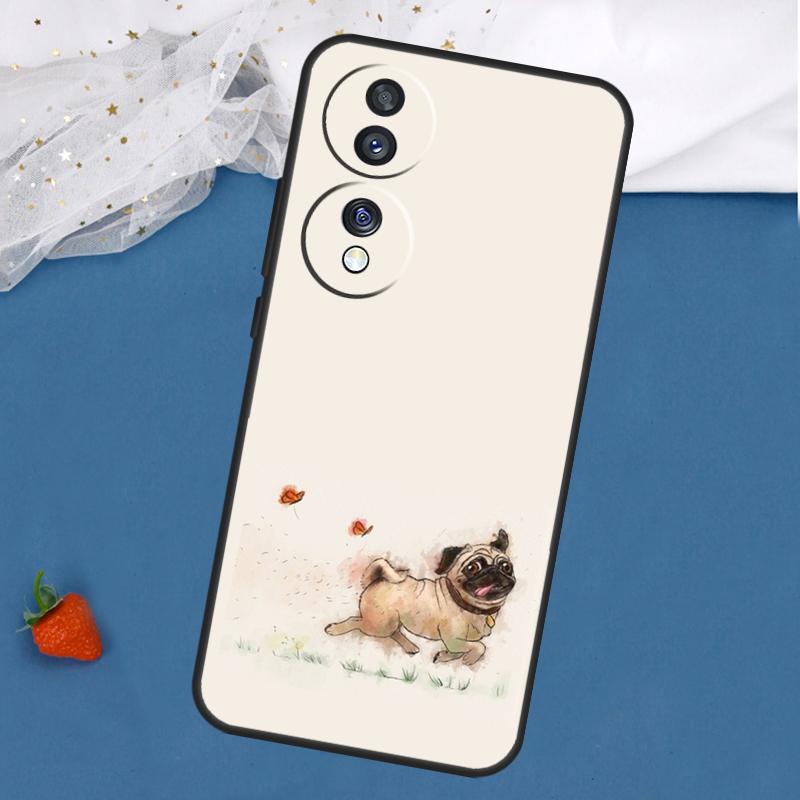 

Funny Cartoon Pug Case For Honor Magic 8 7 5 6 Pro 200 400 50 70 90 Lite Win RT X8c X8b X9a X9b X9c X9d Cover Honor 50 Lite