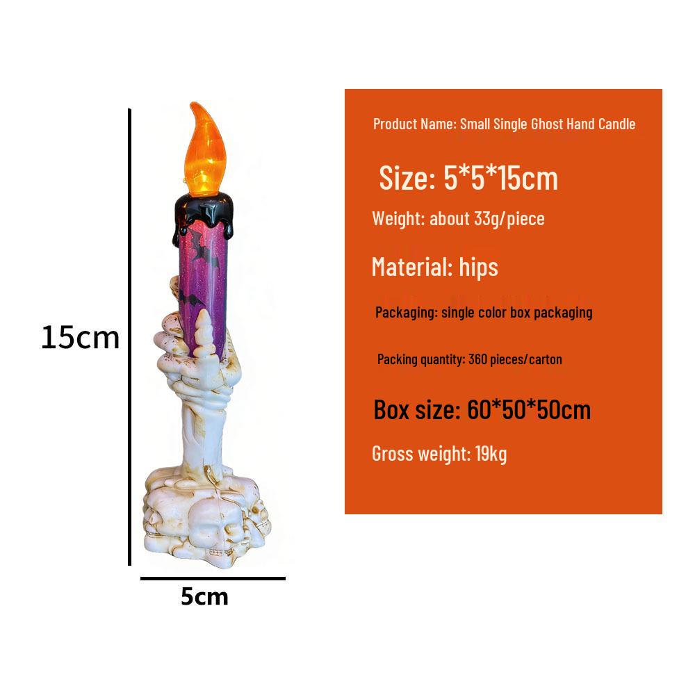 Halloween LED Ghost Hand Skull Candle Lamp Decoration