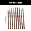 Multipurpose Nail Brush Kit 9Pcs Salon Quality Tools With Soft Nylon Hairs Comfortable Grip for Precise Nail Design