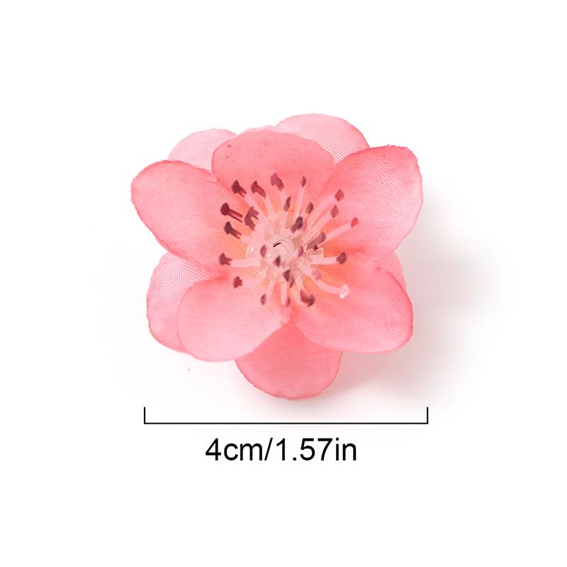 10/20Pcs 4cm Silk Peach Blossom Petals Simulation Cherry Blossom Flowers Heads for Home Room Dceor Bridal Wedding Decoration