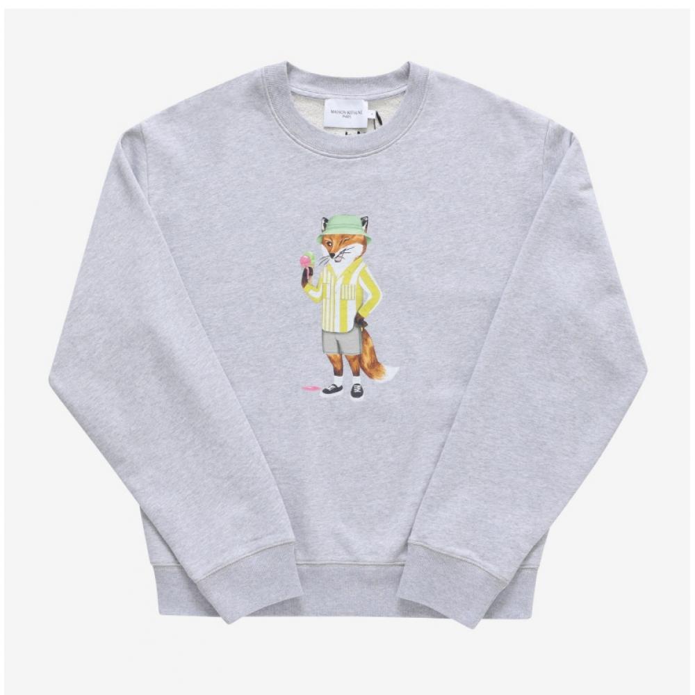 MaiSon KitSune Km00331km0001 H120 Olympia Le Tang DreSSed Fox Print Men S SweatShirt