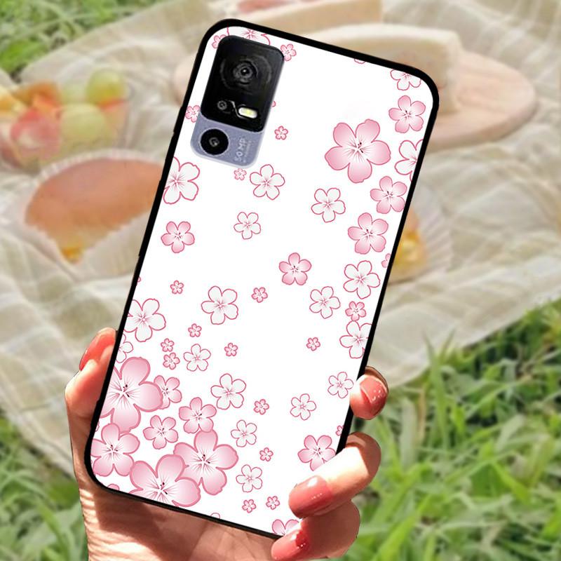 For TCL 40R Case TPU Soft Silicone Marble Phone Cover Case for TCL 405 406 408 403 TCL40R Shockproof Funda Love T771K Bumper