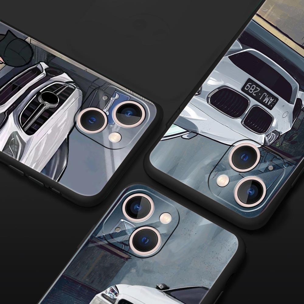Boy Sports Car Jdm Drift Luxury Soft Phone Case For iPhone Samsung Galaxy Redmi Xiaomi Note S A 16 15 14 13 12 11 21 22 23 53 54 Pro Plus Ultra Cover