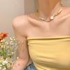 Daisy Flower Colorful Crystal Bead Beaded Necklace Bracelet Sweet Versatile Necklace Clavicle Chain Jewelry Accessory