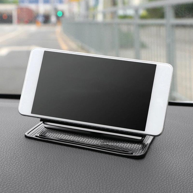 360 Rotatable Phone Holder Non-Slip Mat Car Interior Dashboard Adjustable Angle Sticky Pad for GPS Navigation Balck Car