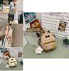 Children Cute Nylon Shoulder Bag With Zipper Pocket For Girls Outings