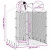 Outdoor Dog Kennel with Roof Silver 2 x 2 x 2.5 m Galvanized Steel
