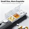 Moderne minimalistische 3-Fächer-Pillendose ABS+PC-Silikon Staubdicht Tragbarer Reise-Medikamentenorganisator für die tägliche Medikamentenaufbewahrung