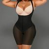 Body gainant à braguette zippée pour femmes Post-partum Faja Contrôle du ventre Rehaussement des hanches Shapewear Respirant Bretelles réglables Contrôle fort Sans couture