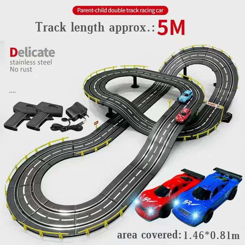 Electric 1/43 Rail Car Double Racing Track Toy Autorama Circuit Voiture Remote Control Car Electric Railway Slot Race Car Toy
