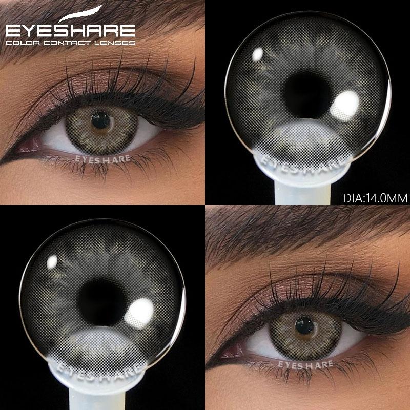 1 Pair Colored Contact Lenses for Eyes Natural Blue Eye Lenses Gray Lens Eye Contacts Cosmetic Beauty Pupil Makeup Lens