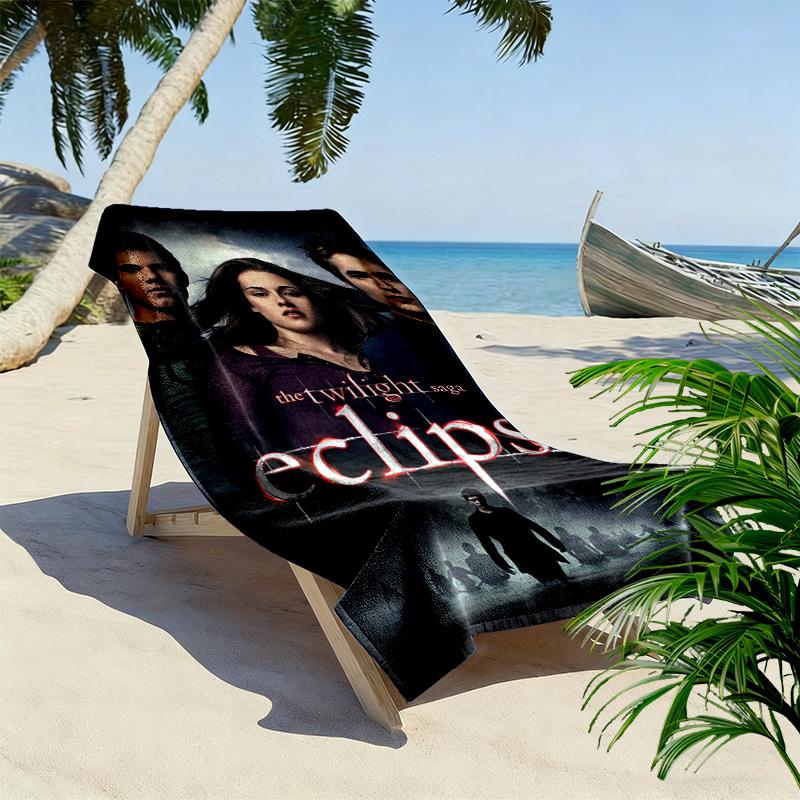 Dämmerungs-Print Strandtuch, Großes Weiches Schnelltrocknendes Handtuch für Strand Camping Schwimmen