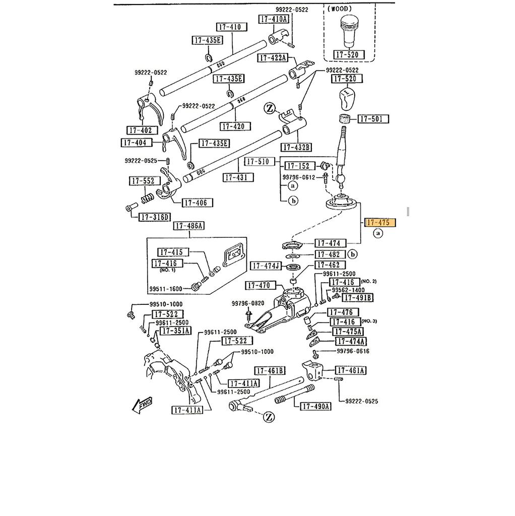 mazda Shift Boot - M513-17-480A