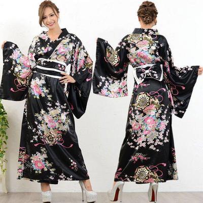 Japanese Traditional Women's Formal Yukata Anime Kimono Costume for Performance and Photo Shoots