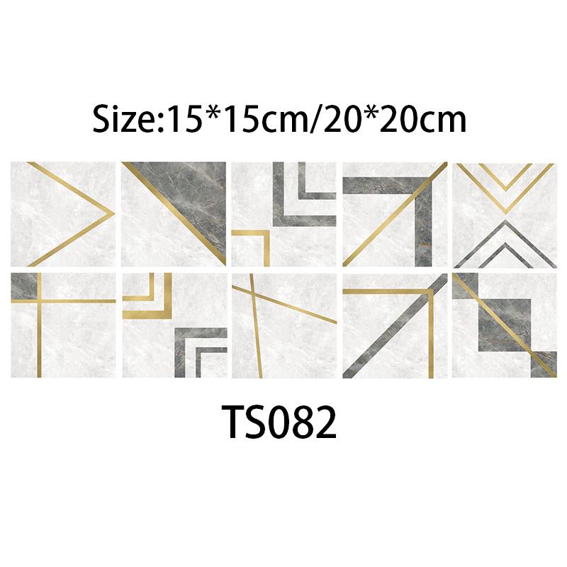 Buy 10 Pcs DIY Wallpaper Wall Art Marble Tile Sticker Waterproof
