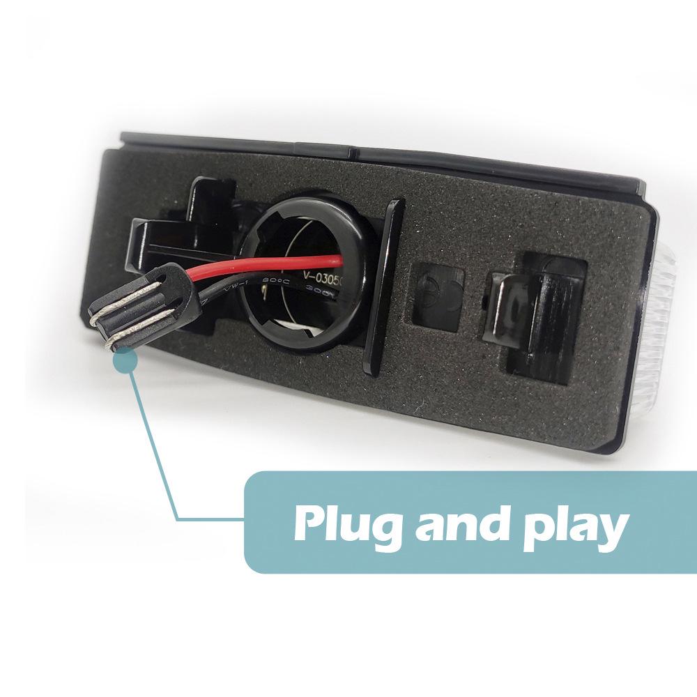 Pair of 18-LED Black License Plate Lights for Mazda Miata MX5 06-15 & Fiat 124