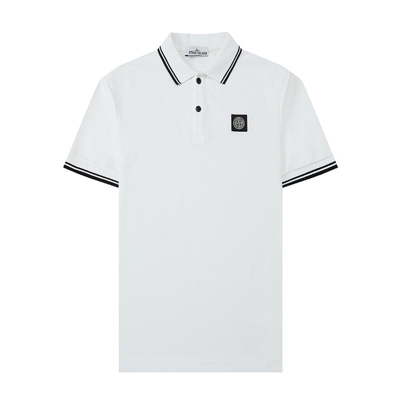 Pickerr STONE Zomer Klassiek Heren Poloshirt met Kleine Logo Borduring, Zakelijk Casual, Losvallende Pasvorm, T-shirt met Korte Mouwen. XL