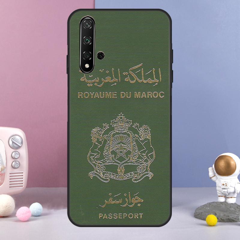 Morocco Flag Passport For Huawei Nova 3i 7i 8i 11i 12i 9 10 SE Y60 Y61 Y70 Y72 Y73 Y90 Y91 P20 P40 P30 Lite Case